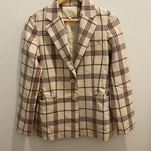 MAJE PLAID BLAZER SIZE 36